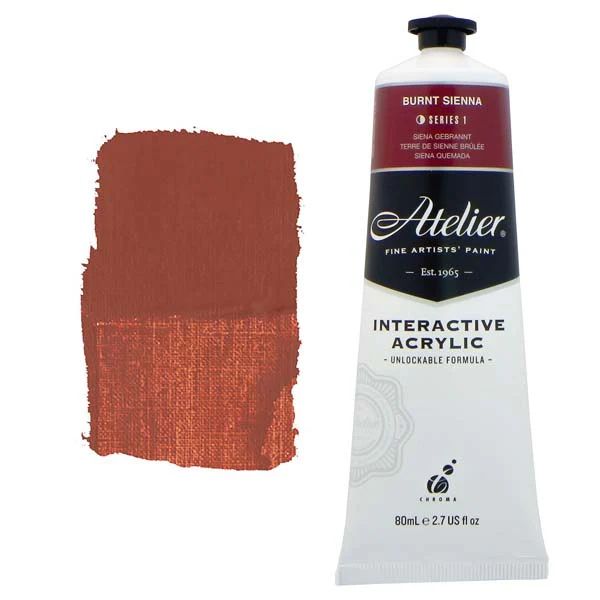 Atelier Interactive Artists Acrylic - Burnt Sienna - 80ml Tube