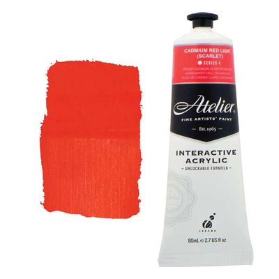 Atelier Interactive Artists Acrylic - Cadmium Red Light - 80ml Tube