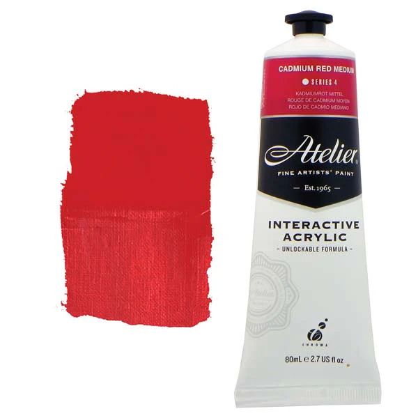 Atelier Interactive Artists Acrylic - Cadmium Red Medium - 80ml Tube