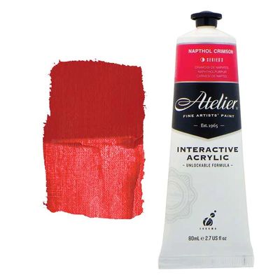 Atelier Interactive Artists Acrylic - Napthol Crimson - 80ml Tube
