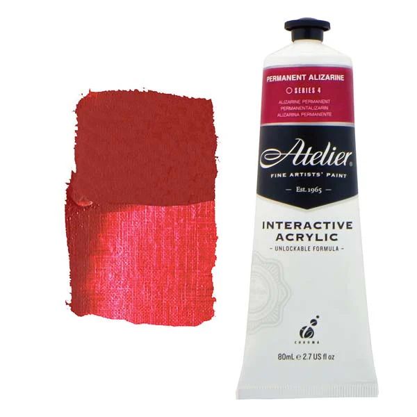 Atelier Interactive Artists Acrylic - Permanent Alizarine - 80ml Tube