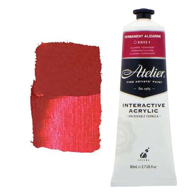 Atelier Interactive Artists Acrylic - Permanent Alizarine - 80ml Tube