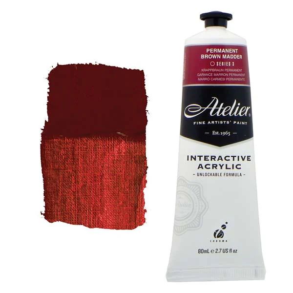Atelier Interactive Artists Acrylic - Permanent Brown Madder - 80ml Tube