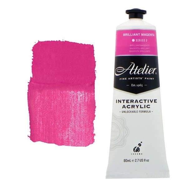 Atelier Interactive Artists Acrylic - Brilliant Magenta - 80ml Tube