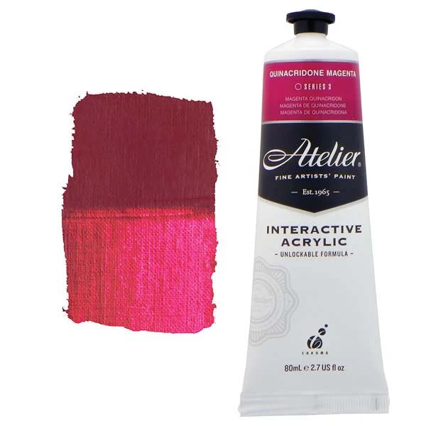 Atelier Interactive Artists Acrylic - Quinacridone Magenta - 80ml Tube
