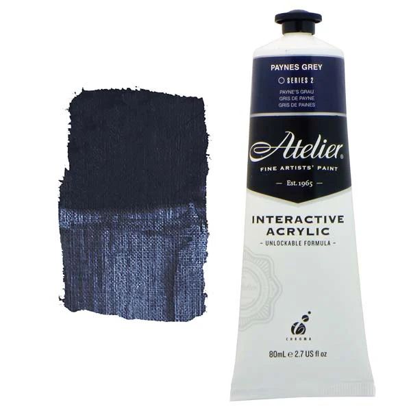 Atelier Interactive Artists Acrylic - Paynes Grey - 80ml Tube