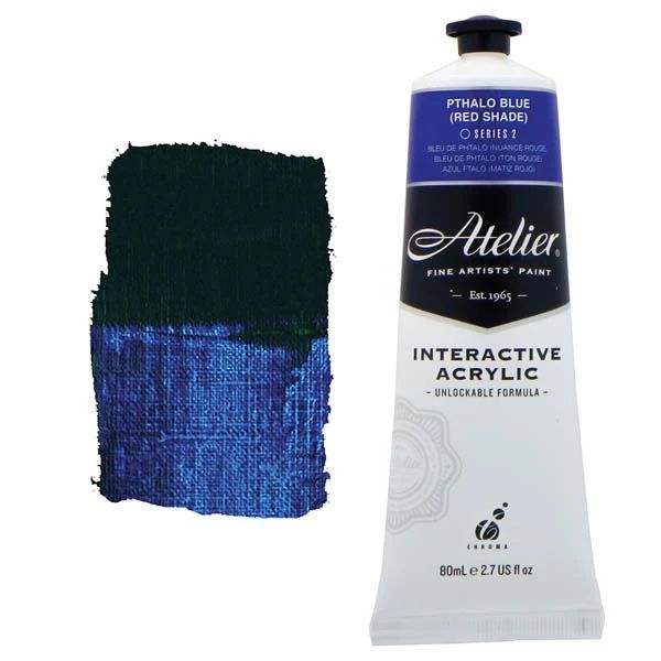 Atelier Interactive Artists Acrylic - Pthalo Blue - 80ml Tube