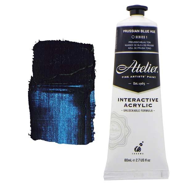 Atelier Interactive Artists Acrylic - Prussian Blue Hue - 80ml Tube Atelier Interactive Artists Acrylic - Prussian Blue Hue - 80ml Tube