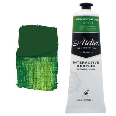 Atelier Interactive Artists Acrylic - Permanent Sap Green - 80ml Tube