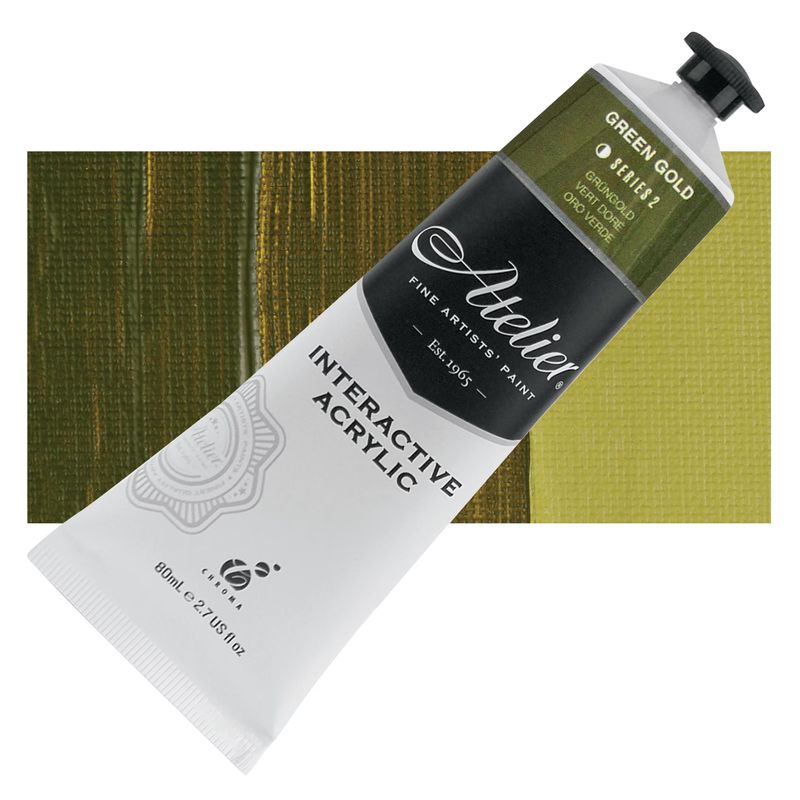 Atelier Interactive Artists Acrylic - Green Gold - 80ml Tube