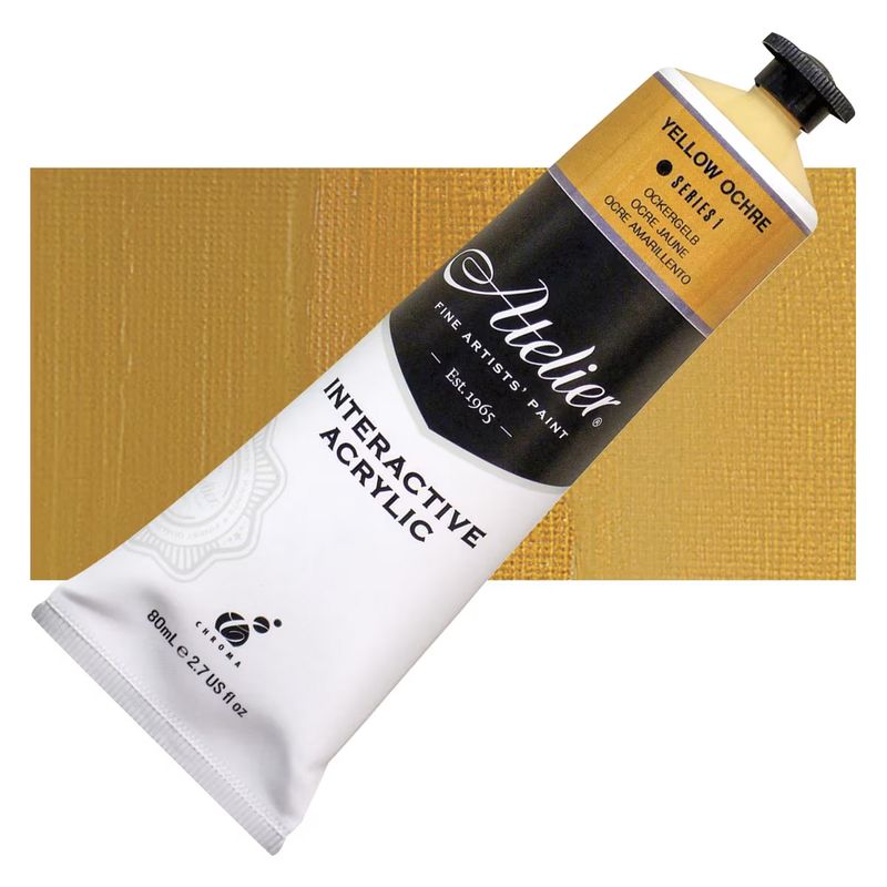 Atelier Interactive Artists Acrylic - Yellow Ochre - 80ml Tube