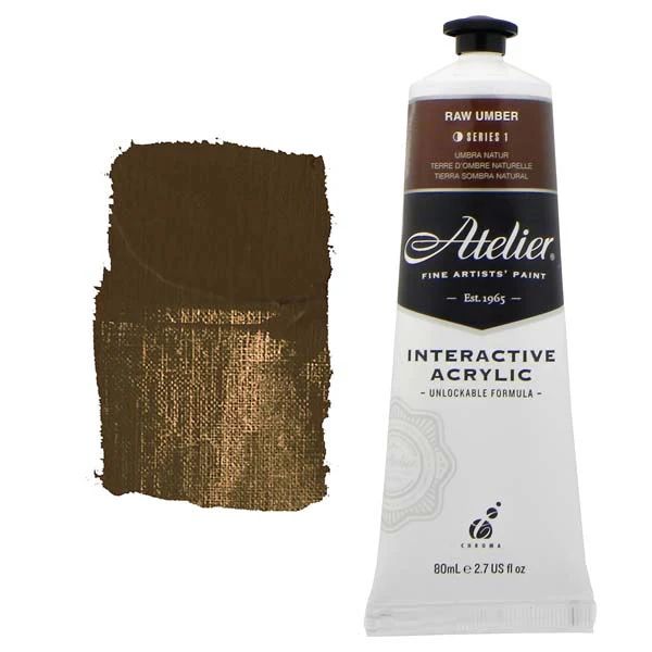 Atelier Interactive Artists Acrylic - Raw Umber - 80ml Tube