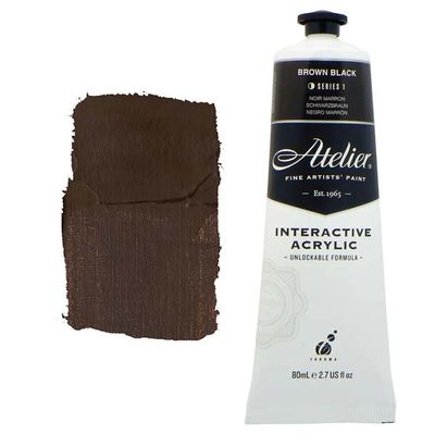 Atelier Interactive artists' Acrylic - Brown Black -  80ml Tube
