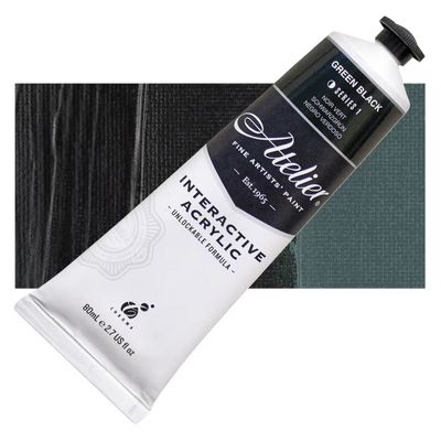 Atelier Interactive Artists Acrylic - Green Black - 80ml Tube