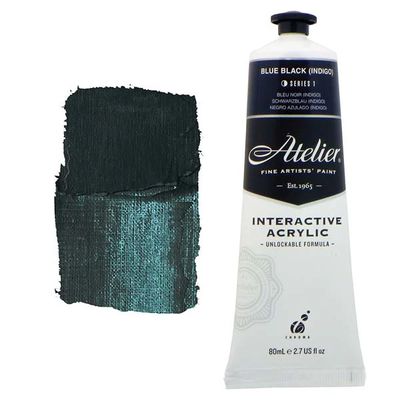 Atelier Interactive Artists Acrylic - Blue Black (Indigo) - 80ml Tube