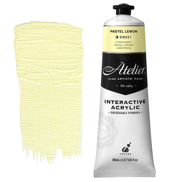 Atelier Interactive Artists Acrylic - Pastel Lemon - 80ml Atelier Interactive Artists Acrylic - Pastel Lemon - 80ml