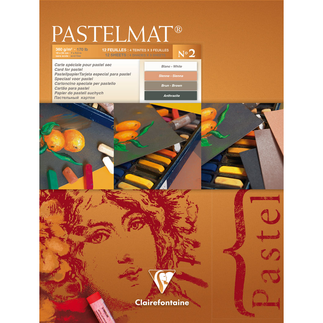 ClaireFontaine - PASTELMAT Paper Pad - 360gsm - No.2 - 18x24cm ClaireFontaine - PASTELMAT Paper Pad - 360gsm - No.2 - 18x24cm