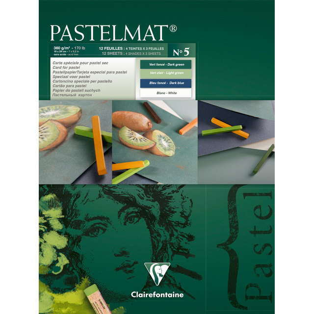 Clairefontaine - PASTELMAT Paper Pad - 360gsm - No.5 - 18x24cm
