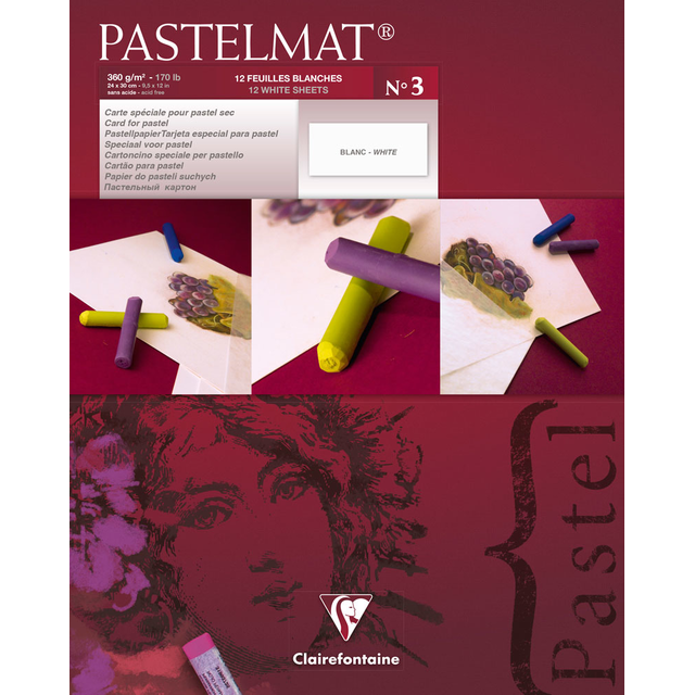 Claire Fontaine - PASTELMAT Paper Pad - 360gsm - No.3 - 24x30cm Claire Fontaine - PASTELMAT Paper Pad - 360gsm - No.3 - 24x30cm
