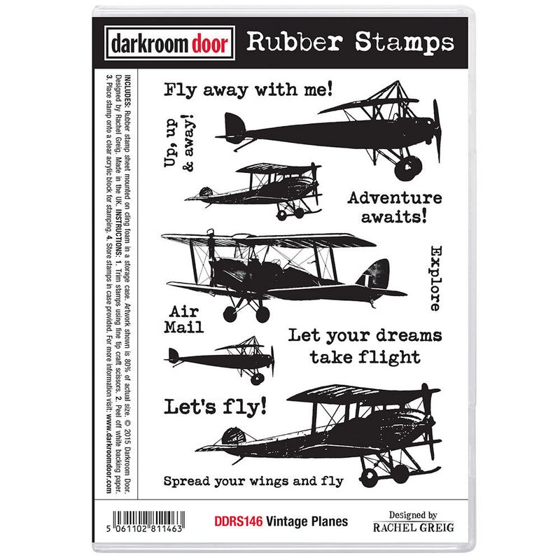 Darkroom Door - Rubber Stamp Set - Vintage Planes