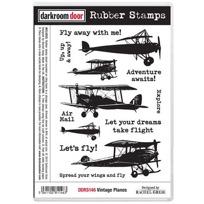 Darkroom Door - Rubber Stamp Set - Vintage Planes
