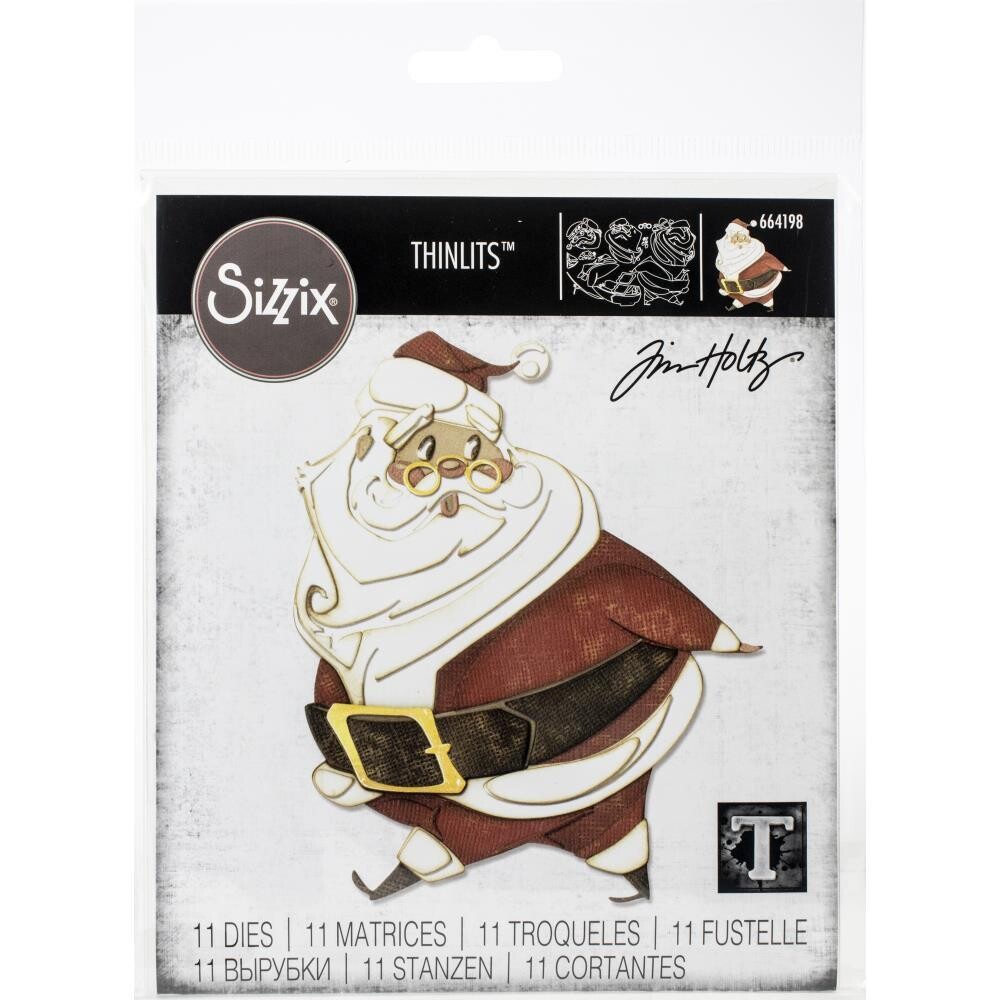 Sizzix - Thinlits Dies By Tim Holtz - Jolly St. Nick Sizzix - Thinlits Dies By Tim Holtz - Jolly St. Nick