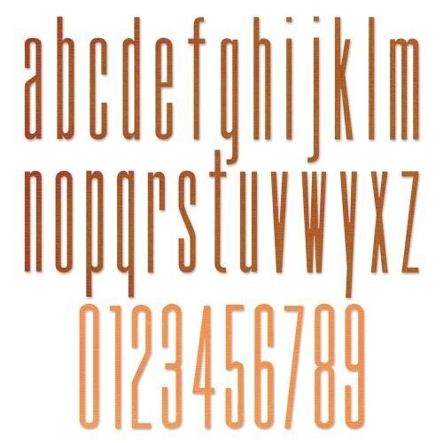 Sizzix - Thinlits byTim Holtz - Alphanumeric - Stretch Lower and Numbers Sizzix - Thinlits byTim Holtz - Alphanumeric - Stretch Lower and Numbers