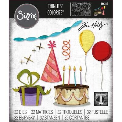 Sizzix - Thinlits Colorize Dies By Tim Holtz - Celebrate