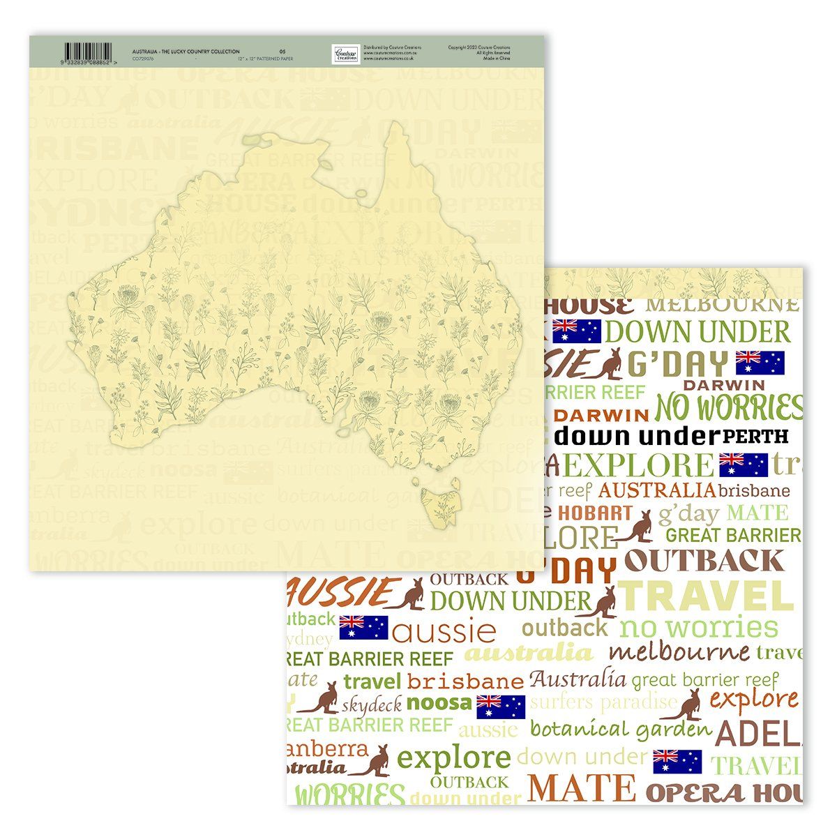Couture Creations - Australia, The Lucky Country - Paper #5