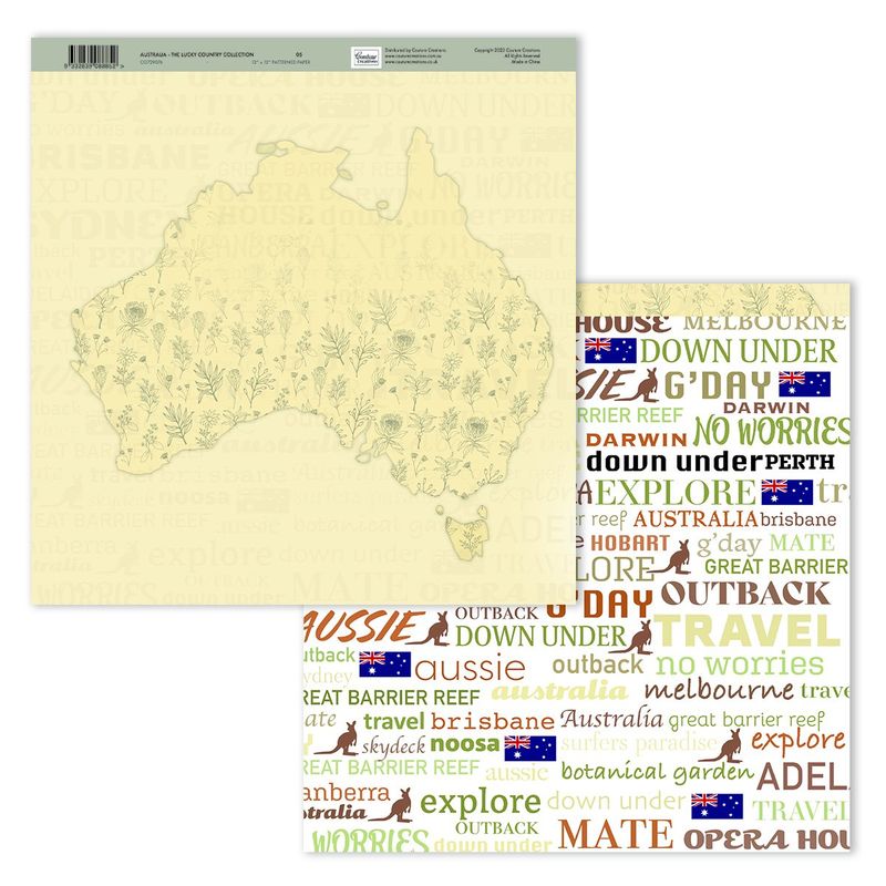 Couture Creations - Australia, The Lucky Country - Paper #5