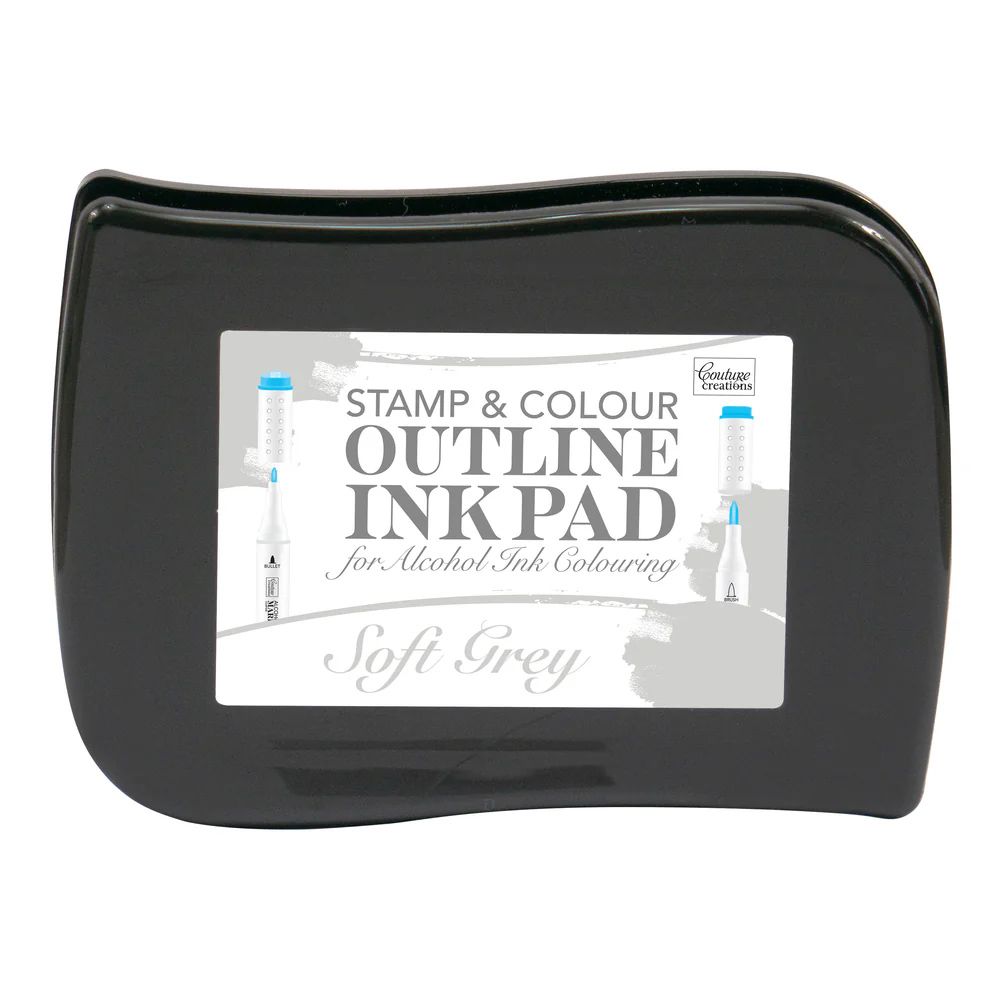 Couture Creations - Stamp and Colour - Outline Ink Pad - Soft Grey