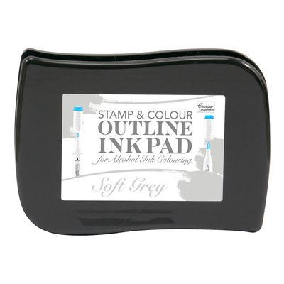 Couture Creations - Stamp and Colour - Outline Ink Pad - Soft Grey