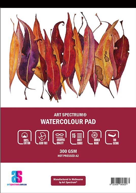 Art Spectrum - 100% Cotton Watercolour Pad - Hot Press - A2 Art Spectrum - 100% Cotton Watercolour Pad - Hot Press - A2