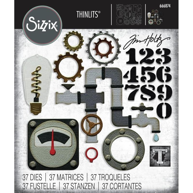 Sizzix - Tim Holtz - Thinlits Dies - Vault - Industrial