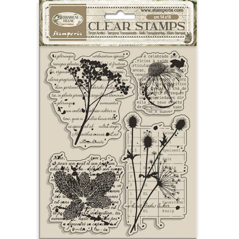 Stamperia - Herbarium Silvae - Acrylic Stamp - 14x18cm - Botanic