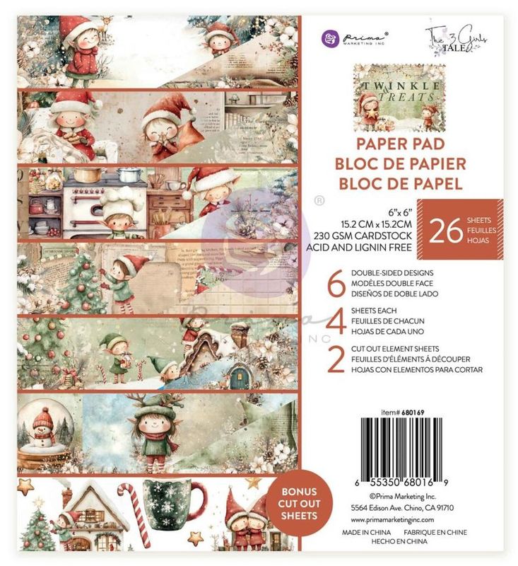 Prima Marketing - Paper Flowers - Twinkle &amp; Treats - 6&quot;x6&quot; Paper Pad