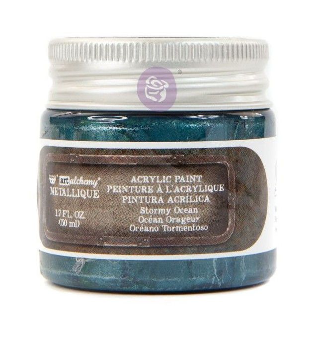 Prima Marketing - Finnabair - Art Alchemy - Metallique Acrylic Paint - Stormy Ocean