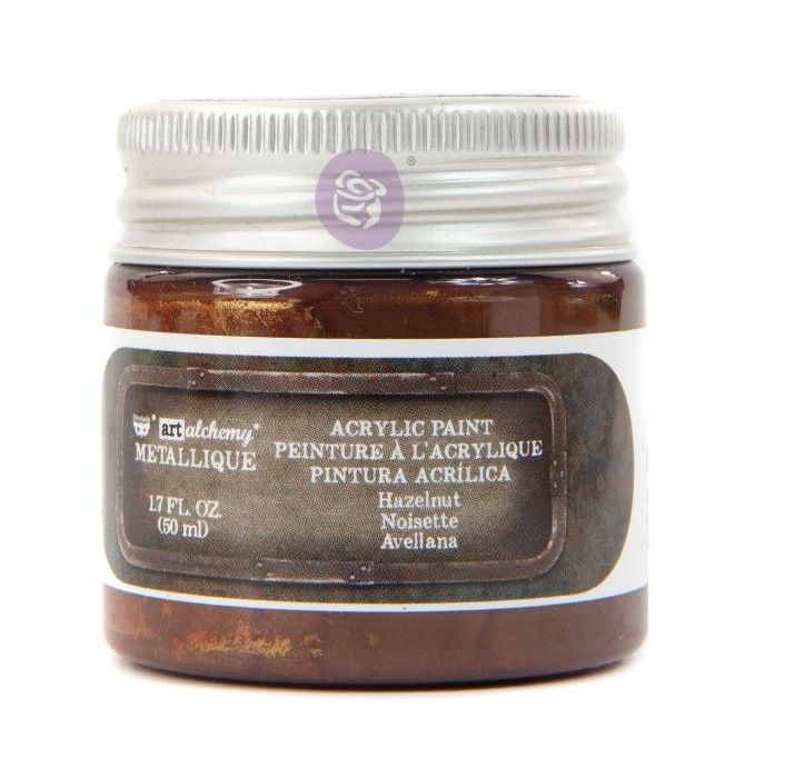 Prima Marketing - Finnabair - Art Alchemy - Metallique Acrylic Paint - Hazelnut