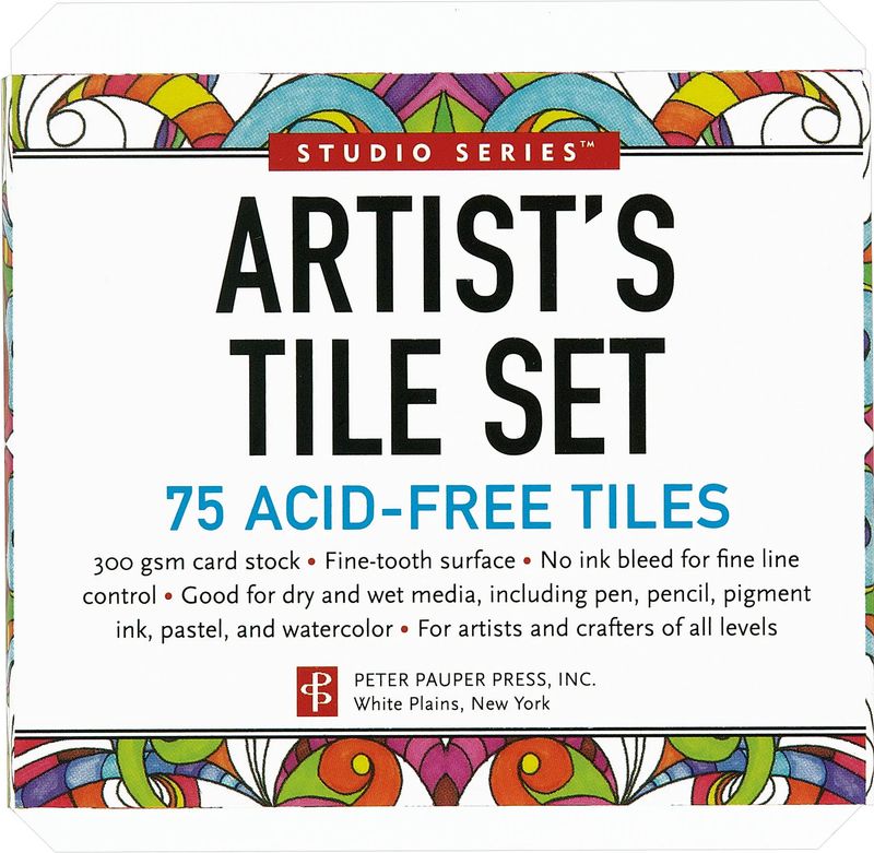 Peter Pauper Press - Studio Series - Artist's Tile Set - White