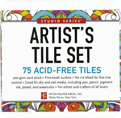 Peter Pauper Press - Studio Series - Artist's Tile Set - White