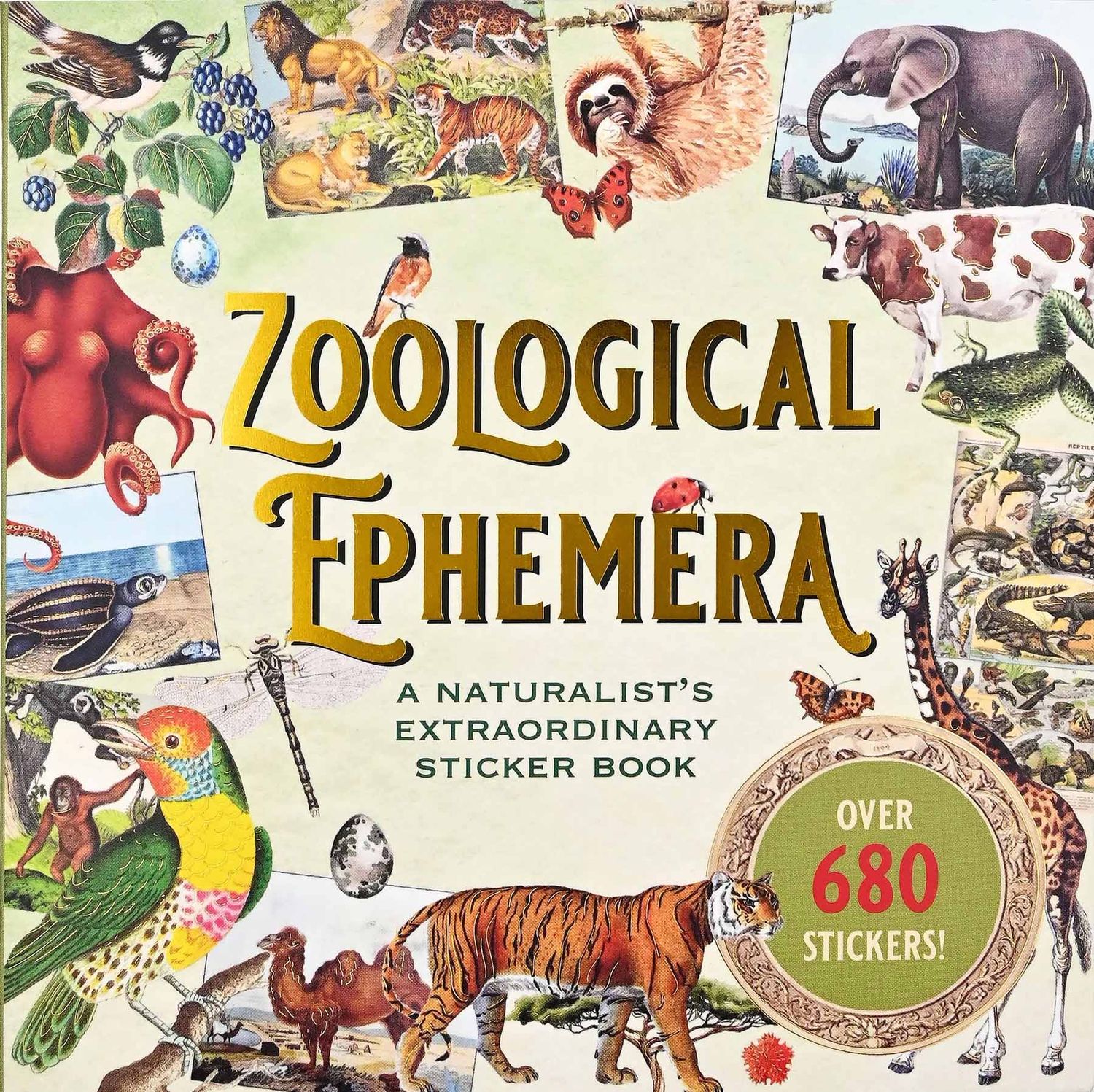 Peter Pauper Press - Sticker Book - Zoological Ephemera