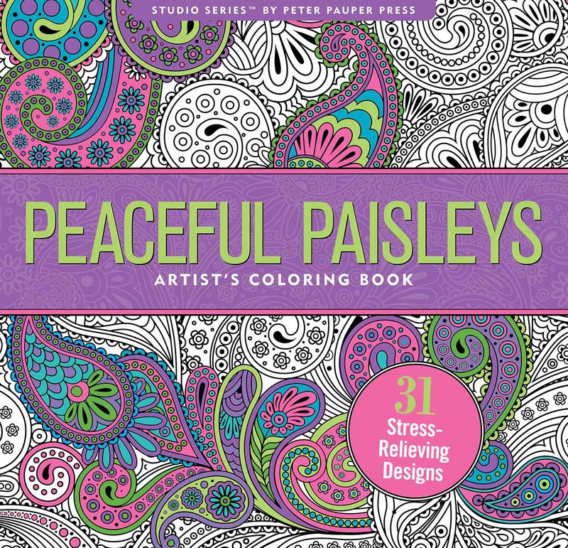 Peter Pauper Press - Colouring Books - Studio Series - Peaceful Paisleys