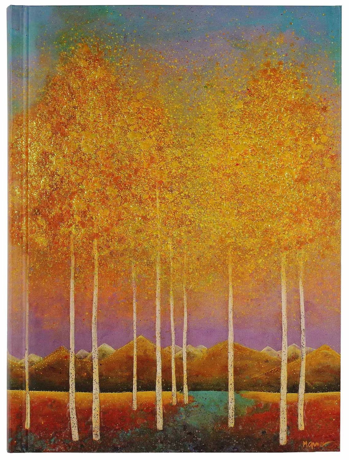 Peter Pauper Press - Lined Journals - 6-1/4'' x 8-1/4'' - Moonlit Aspen