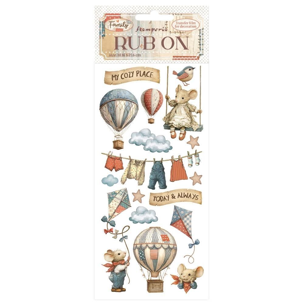 Stamperia - Family - Rub-on - Air Balloons