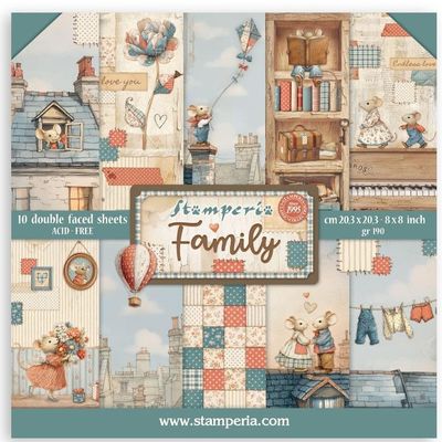 Stamperia - Family - 8"x8" Double-sided Paper Pad
