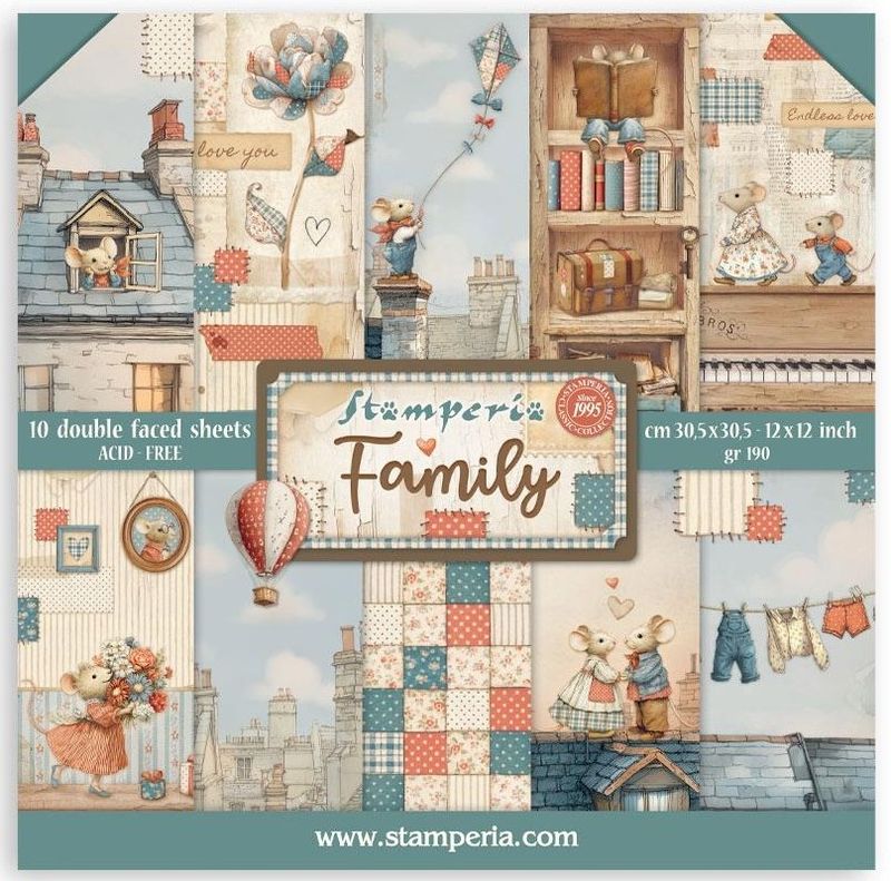 Stamperia - Family - 12" x 12" Double-sided Paper Pad