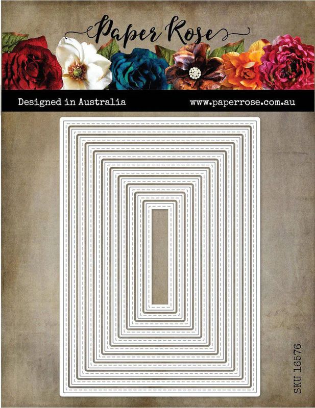 Paper Rose - Cutting Die - Stitched Rectangles