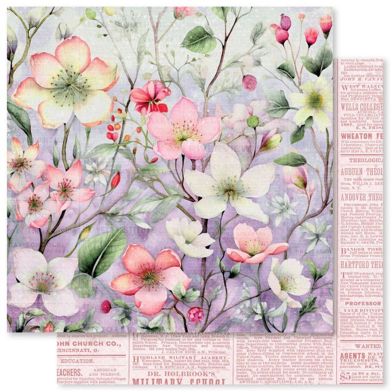 Paper Rose - 12"x12" Double-sided Paper - Botanical Memories - B