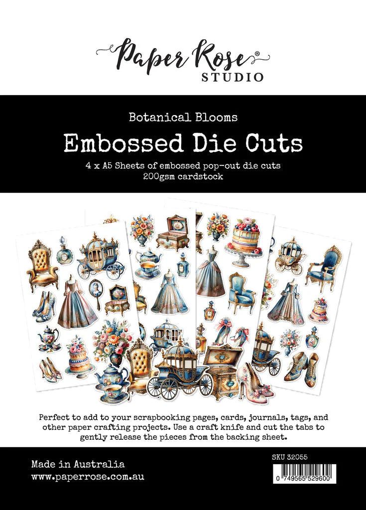 Paper Rose - Embossed Die Cuts - Botanical Blooms