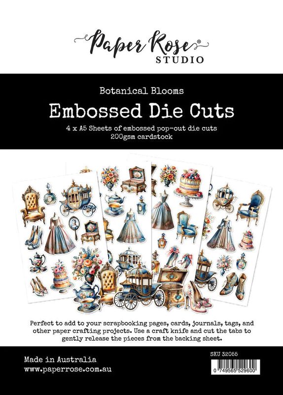 Paper Rose - Embossed Die Cuts - Botanical Blooms